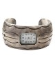 Navajo J. Wright Sterling Silver Watch Cuff Bracelet
